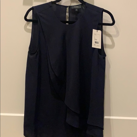 Theory Tops - NWT Navy Theory Tiered Tank Top - M